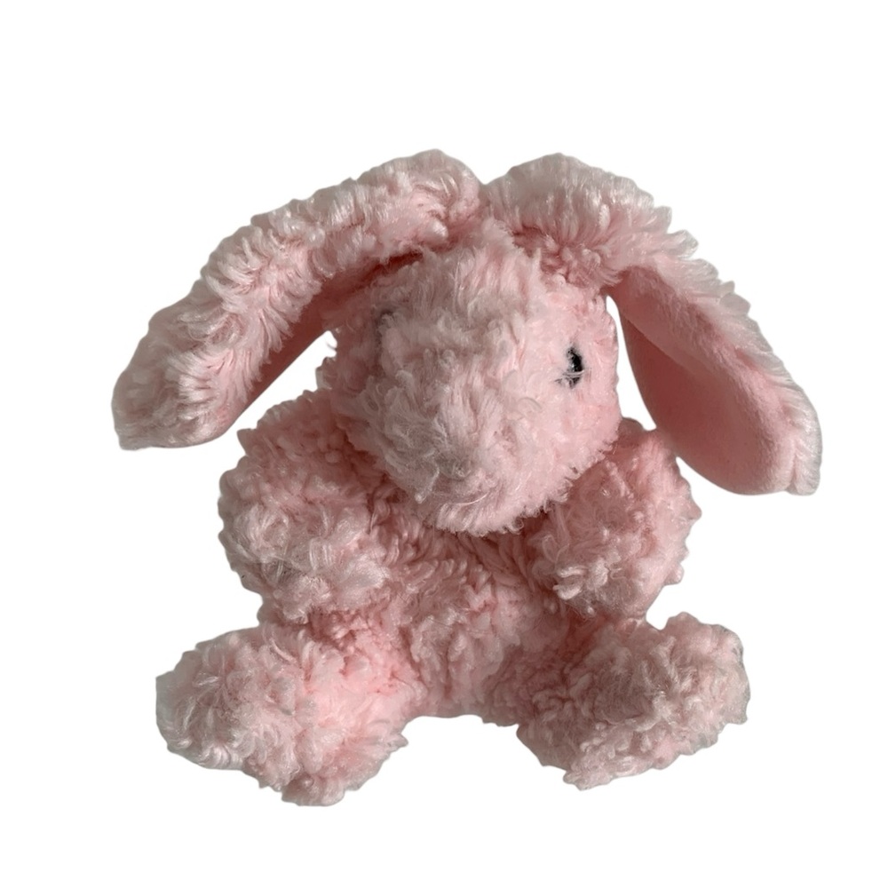 GUND Wobbles the Bunny Plush Stuffed Animal Light Pink White Lovey Toy 4.5” Tall
